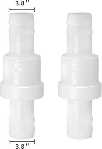 Litoexpe 3/8" صمام فحص مضمن في اتجاه واحد، مقاومة للأوزون غير المرتجع، صمام فحص الهواء من بلاستيك PVDF في اتجاه واحد لزيت الوقود والماء والغاز، عبوة من 2 in Saudi Arabia
