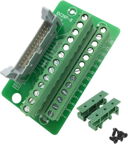 Sysly IDC26 2x13 دبابيس ذكر رأس لوحة القطع موصل كتلة المحطة مع أقدام تركيب السكك الحديدية البسيطة DIN in Kuwait