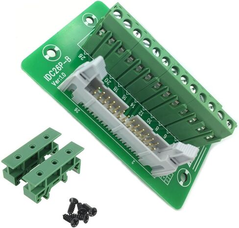 Sysly IDC26 2x13 دبابيس ذكر رأس لوحة القطع موصل كتلة المحطة مع أقدام تركيب السكك الحديدية البسيطة DIN in Kuwait