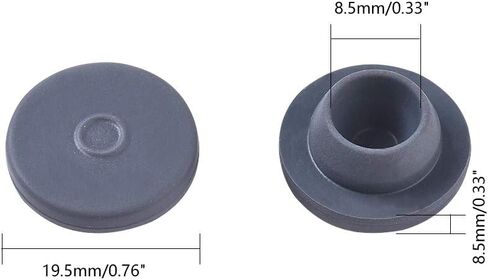 OLYCRAFT 150pcs Vial Rubber Stoppers Mushroom Self Healing Injection Ports Rubber Bottle Stoppers Fit for 13mm/0.5 Inch Opening for Glass Vial and Liquid Culture Jars in Saudi Arabia