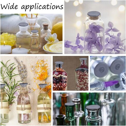 OLYCRAFT 150pcs Vial Rubber Stoppers Mushroom Self Healing Injection Ports Rubber Bottle Stoppers Fit for 13mm/0.5 Inch Opening for Glass Vial and Liquid Culture Jars in Saudi Arabia
