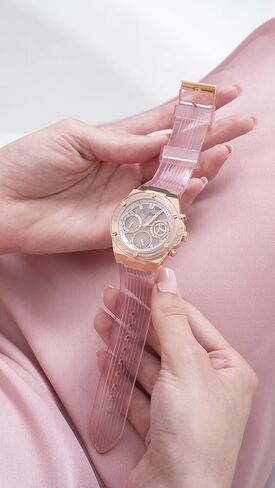 GUESS Ladies Sport Clear 39mm Watch in Kuwait