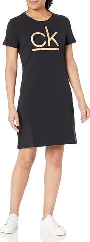 Calvin Klein Women's Short Sleeve Logo T-Shirt Dress in Saudi Arabia
