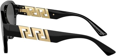 Versace VE 4420 GB1/87 Black Plastic Aviator Sunglasses Grey Lens in Saudi Arabia