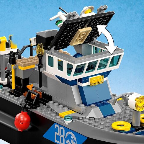 LEGO 76942 Jurassic World Baryonyx Dinosaur Boat Escape Toy with Owen Grady Minifigure, a Dino & 2 Fish Figures, Gift Idea for Boys & Girls in Saudi Arabia