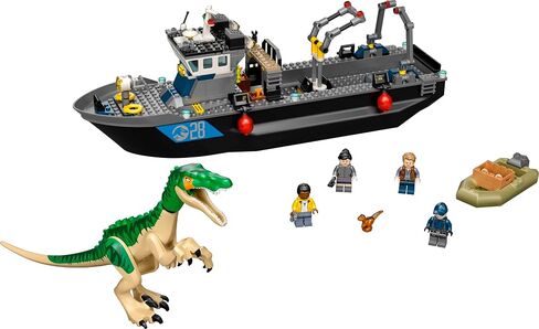LEGO 76942 Jurassic World Baryonyx Dinosaur Boat Escape Toy with Owen Grady Minifigure, a Dino & 2 Fish Figures, Gift Idea for Boys & Girls in Saudi Arabia