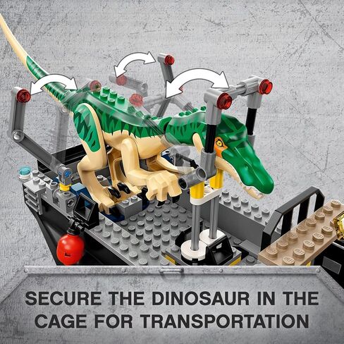 LEGO 76942 Jurassic World Baryonyx Dinosaur Boat Escape Toy with Owen Grady Minifigure, a Dino & 2 Fish Figures, Gift Idea for Boys & Girls in Saudi Arabia