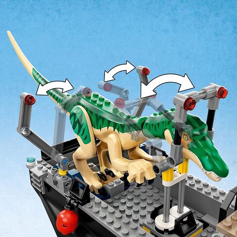 LEGO 76942 Jurassic World Baryonyx Dinosaur Boat Escape Toy with Owen Grady Minifigure, a Dino & 2 Fish Figures, Gift Idea for Boys & Girls in Saudi Arabia