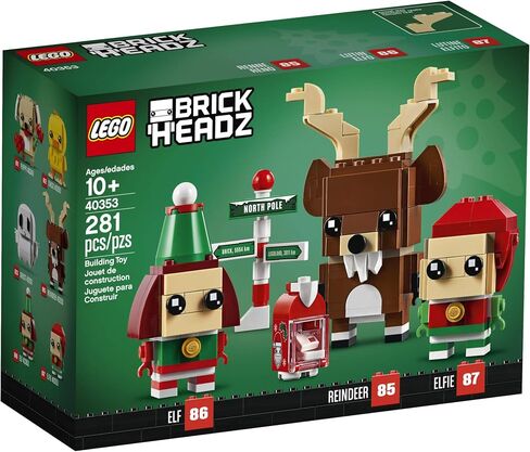 LEGO Brickheadz Reindeer, Elf and Elfie 40353 Building Toy (281 Pieces) in Saudi Arabia