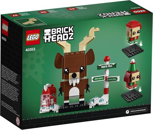 LEGO Brickheadz Reindeer, Elf and Elfie 40353 Building Toy (281 Pieces) in Saudi Arabia