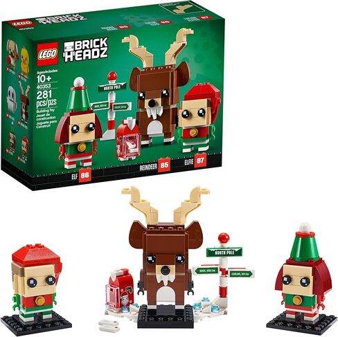 LEGO Brickheadz Reindeer, Elf and Elfie 40353 Building Toy (281 Pieces) in Saudi Arabia