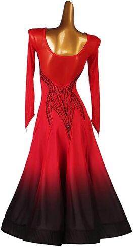 Sequin Women Ballroom Tango Waltz Standard Smooth Competition Dance Dress Red in Kuwait
