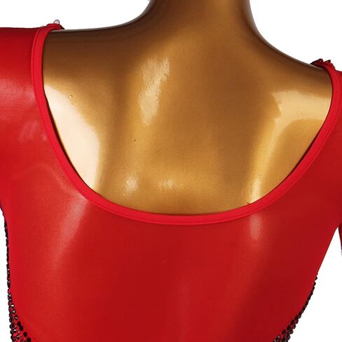 Sequin Women Ballroom Tango Waltz Standard Smooth Competition Dance Dress Red in Kuwait