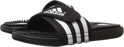 adidas Men's Adissage Slides Sandal, Black/White/Black, 10 in Saudi Arabia