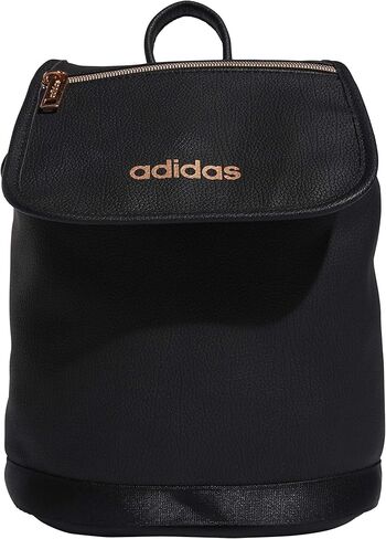 حقيبة ظهر Adidas Premium Mini، جلد PU أسود/ذهبي وردي، مقاس واحد in Kuwait