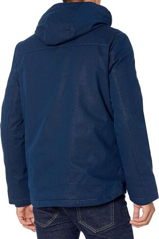 Levi's Men's Quilted Mixed Media Shirttail Work Wear Puffer Jacket معزول in Kuwait