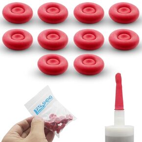 TAOSHENG 10-Pcs Caulk Tube Latex Sealing Caps, Universal Fit Caulk Saver Cover Sealer for Sealing and Preserving Open Caulking Tube, Red 10 Pack in Kuwait