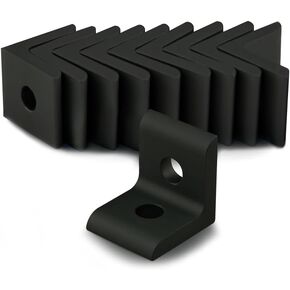 8020, 4119, 10 Series Aluminum 2 Hole Inside Corner Bracket 90 Degree Angle Bracket for T Slot Extruded Extrusions 80/20 (10, Black Anodize) in Saudi Arabia