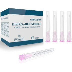 100 Pcs 18G 1 Inch Disposable Needle , Luer Lock Individual Package Of Injection Syringe Accessories, Dispensing Lab Tools, Suitable For Refilling Liquid, Inks,Plant And Industry in Saudi Arabia