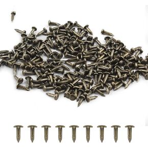 200 Pcs Tiny Brad Nails Bronze String Art Nails 1.2x6mm Wood Finish Nails for DIY Pictures Boxes Decorative Household Accessories