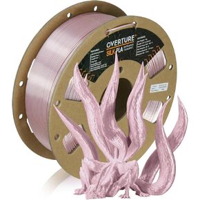 OVERTURE Silk PLA 1.75mm Dual Color Filament, Clog-Free Shiny 3D Printer Filament, 1kg Spool(2.2lbs), Dimensional Accuracy +/- 0.02 mm, Fit Most FDM Printer(Silk Blue-Yellow)