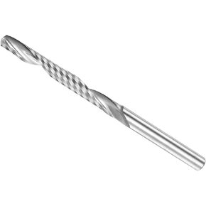 مطحنة نهاية حلزونية CoCud، ساق 1/8 بوصة 3 مم × 28 مم من الكربيد الصلب 1-فلوت CNC راوتر بت طحن - (التطبيقات: للخشب الرقائقي والبلاستيك الصلب)، قطعة واحدة in Kuwait