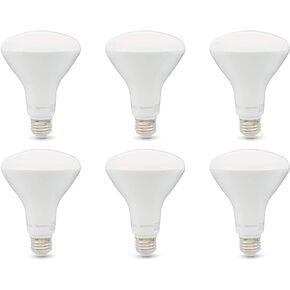 Amazon Basics 65W Equivalent, White Daylight, Dimmable, 10,000 Hour Lifetime, 11 watt BR30 LED Light Bulb, 16-Pack