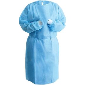 ثوب عزل اسنان/طبي للاستعمال مرة واحدة من فاستميد مصنوع من البولي بروبيلين والبولي ايثيلين 43 غرام لكل متر مربع، 10 قطع | مع اكمام طويلة واساور مطاطية مقاس عالمي (المستوى 3) in Kuwait