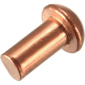 uxcell 50 Pcs 13/64" x 25/64" Round Head Copper Solid Rivets Fasteners in Kuwait