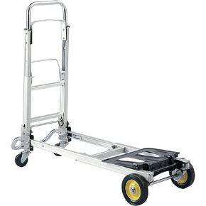 Safco Products Hide-Away Fold Up Collapsible Utility Hand Truck, 250 lb Capacity, Aluminum Frame, Steel Toe Plate, 2 6" Smooth Rolling Rubber Wheels in Kuwait