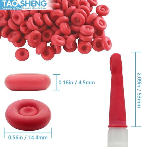 أغطية إغلاق من اللاتكس لأنبوب السد 10 قطع من تاوشينغ، سدادة غطاء حافظة للسد مناسبة عالميًا لإغلاق والحفاظ على أنبوب السد المفتوح، أحمر 10 عبوات in Kuwait