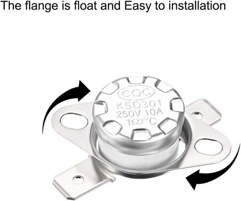 uxcell KSD301 ترموستات 160 درجة مئوية/320 درجة فهرنهايت 10 أمبير عادي مغلق N.C ضبط مفتاح درجة حرارة القرص المفاجئ للميكروويف والفرن وصانع القهوة 5 قطع in Kuwait