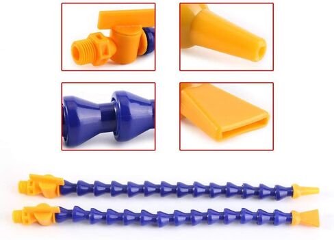 5 قطع 1/4 بوصة PT خرطوم أنابيب تبريد زيت الماء المرن مع مفتاح فوهة مسطحة قابل للتعديل خرطوم حقن أنابيب التبريد لآلة CNC والمخرطة والطحن والآلات الهيدروليكية ونظام تبريد المياه in Kuwait