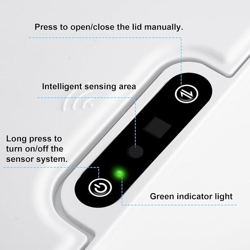 سلة مهملات الحمام بدون لمس من TrashAid مع غطاء، سلة مهملات بمستشعر حركة سعة 4.0 جالون أوتوماتيكية، سلة قمامة بلاستيكية ذكية سلة مهملات بيضاء صغيرة للمرحاض والمكتب والمركبات الترفيهية وغرفة النوم وغرفة المعيشة in Kuwait