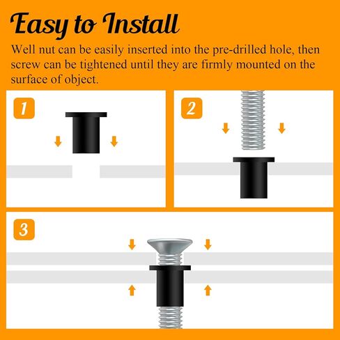 12Pairs M4 Rubber Well Nuts Neoprene Expansion Brass Nuts Fairing Universal Motorcycle Fasteners with Stainless Steel Pozi Screws for Canoe, Boat, Kayak in Kuwait
