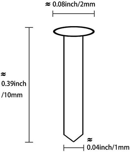 أظافر لينوود الصغيرة ذات الرأس الدائرية الناعمة متعددة الأغراض لصناديق الصور المزخرفة DIY والإكسسوارات المنزلية 200 قطعة (0.08 × 0.51 بوصة، فضي) in Saudi Arabia