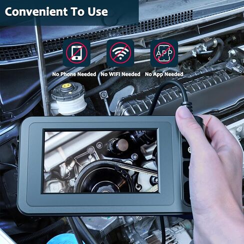 كاميرا بوريسكوب للمنظار الصناعي من SKYBASIC مع ضوء، شاشة LCD مقاس 4.3 بوصة، كاميرا ثعبان رقمية عالية الدقة محمولة باليد وكاميرا فحص المجاري المقاومة للماء مع 8 مصابيح LED، وكابل شبه صلب بطول 66 قدمًا in Kuwait