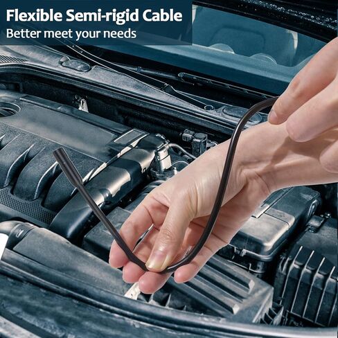 كاميرا بوريسكوب للمنظار الصناعي من SKYBASIC مع ضوء، شاشة LCD مقاس 4.3 بوصة، كاميرا ثعبان رقمية عالية الدقة محمولة باليد وكاميرا فحص المجاري المقاومة للماء مع 8 مصابيح LED، وكابل شبه صلب بطول 66 قدمًا in Kuwait