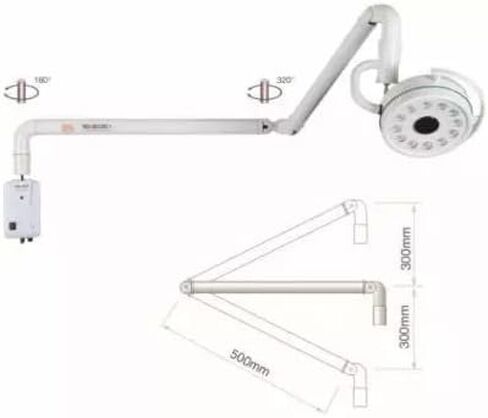 أفروديت 180 دوران 36 وات معلق على الحائط LED للفحص الطبي الجراحي بدون ظل ضوء بارد in Kuwait