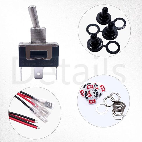 TWTADE 3PCS تبديل التبديل 3 دبوس 3 موقف ON / OFF / (ON) الثقيلة الروك التبديل 16 (10) 250VAC المجرف محطة معدنية قارب التبديل مع غطاء التمهيد للماء + 6.3mm الأسلاك الطرفية KL-B123W in Kuwait