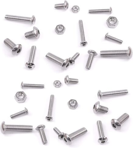 Hilitchi 460-Piece M3 M4 M5 Stainless Steel Button Head Hex Socket Head Cap Bolts Screws Nuts Assortment Kit in Saudi Arabia