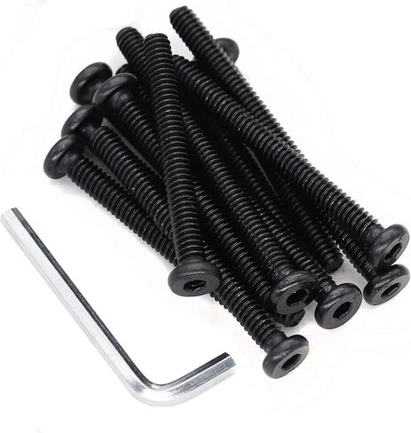 cSeao 12pcs Black 1/4-20 x 2" Socket Cap Screws Allen Head Bolts with One Hex Key in Saudi Arabia