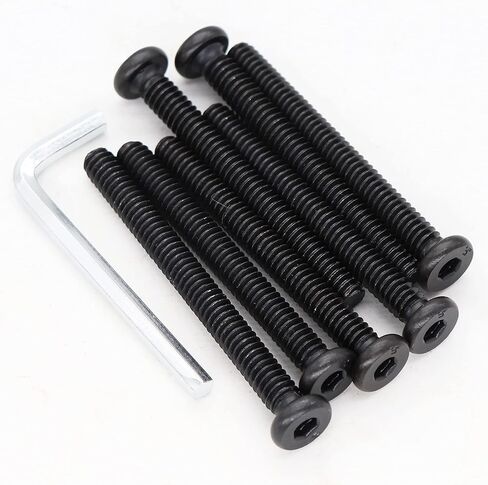 cSeao 12pcs Black 1/4-20 x 2" Socket Cap Screws Allen Head Bolts with One Hex Key in Saudi Arabia