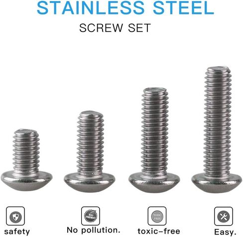 SZHKM 480pcs Stainless Steel Nuts and Bolts Assortment Metric Machine Screws Set M3 M4 M5 Screws Assorted Hex Bolts and Nuts Kit for Electroinics with Wrench in Kuwait