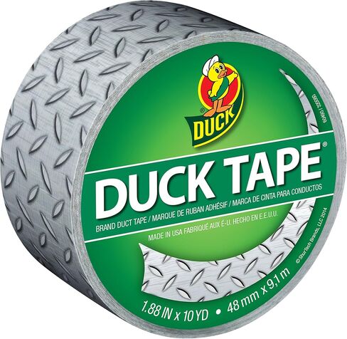 شريط لاصق مطبوع Duck 280410 من Duck Brand، مدقق، 1.88 بوصة × 10 ياردة، لفة واحدة in Kuwait