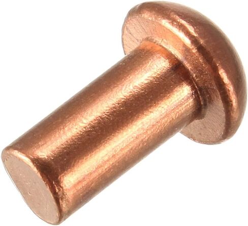 uxcell 50 Pcs 13/64" x 25/64" Round Head Copper Solid Rivets Fasteners in Kuwait