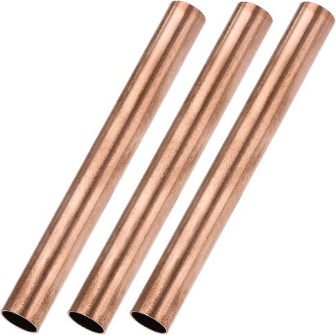 METALLIXITY Copper Tube (11mm OD x 0.5mm Wall T x 100mm L) 3Pcs, Straight Tubing - for Home Furnishing, Machinery, DIY Handicraft in Saudi Arabia