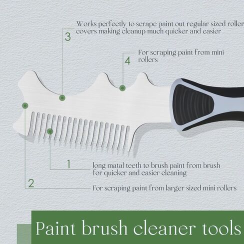 3 Pcs 4 in 1 Paint Brush Comb Wire Brush Set, Brush Roller Cleaner Tool 2 Pcs Stainless Steel Brass Bristles Wire Brushes 7 Inches Metal Brush Cleaning Scrubbing Dirt Paintbrush Cleaners in Saudi Arabia