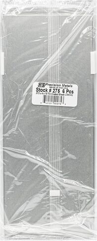 K&S 275 Tin Sheet: 0.013" Thick x 4" Wide x 10" Long, Pack of 6, Made in USA in Saudi Arabia