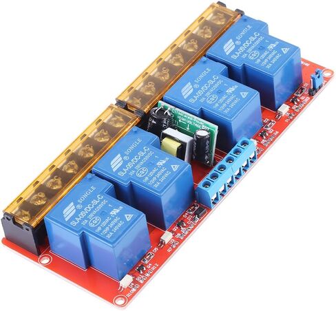 AC100V-250V 30A 4 قناة وحدة التتابع عالية الطاقة DC5V عالية منخفضة المستوى الزناد وحدة تبديل in Saudi Arabia